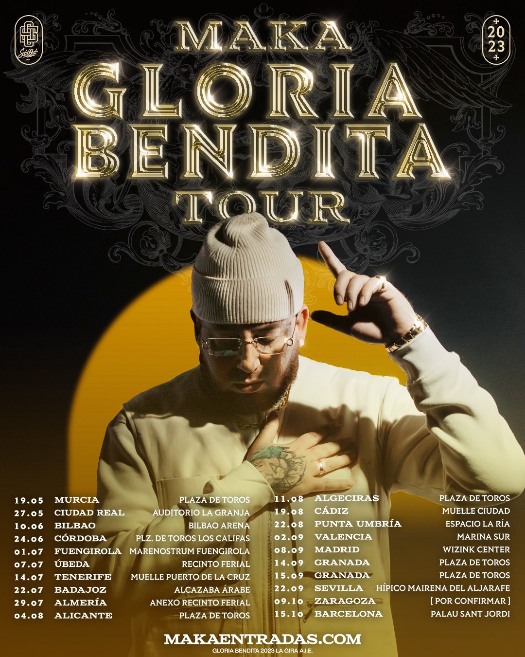 Cartel de maka, gira gloria bendita tour. 2024